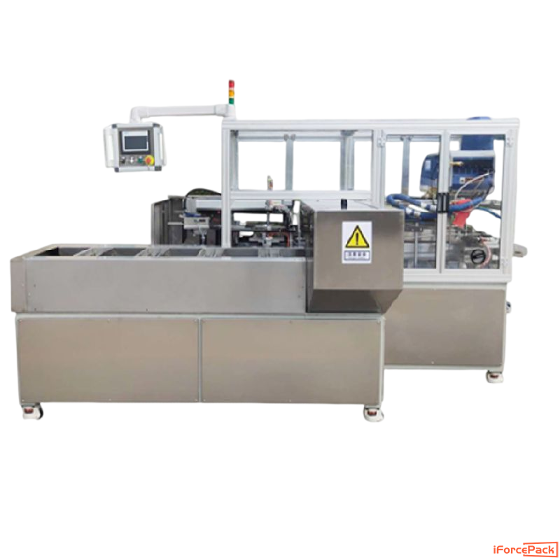 Automatic book carton box wrapping packaging machine with hot melt glue guns