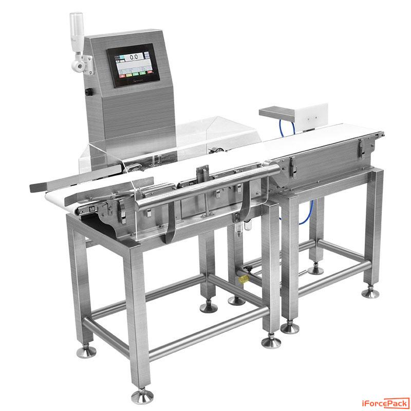 Automatic product weight checking machine with reject function