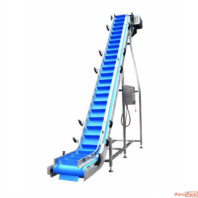 Customized incline feeding conveyor PU PVC lifting conveyor