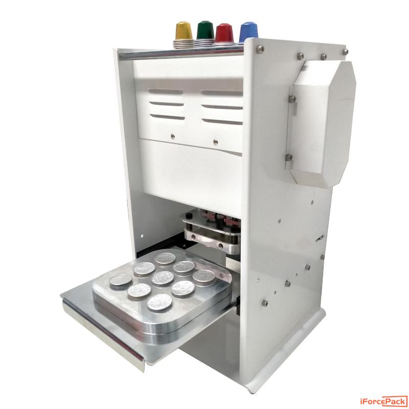 Semi automatic 4 6 8 molds coffee capsule sealing machine