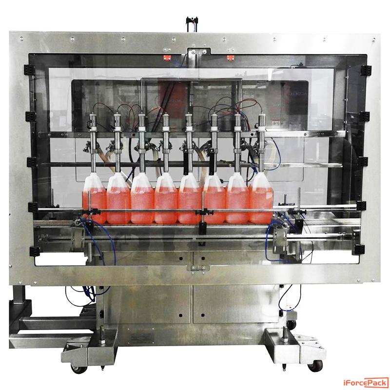 Automatic 8 nozzles big pump bottle filling machine