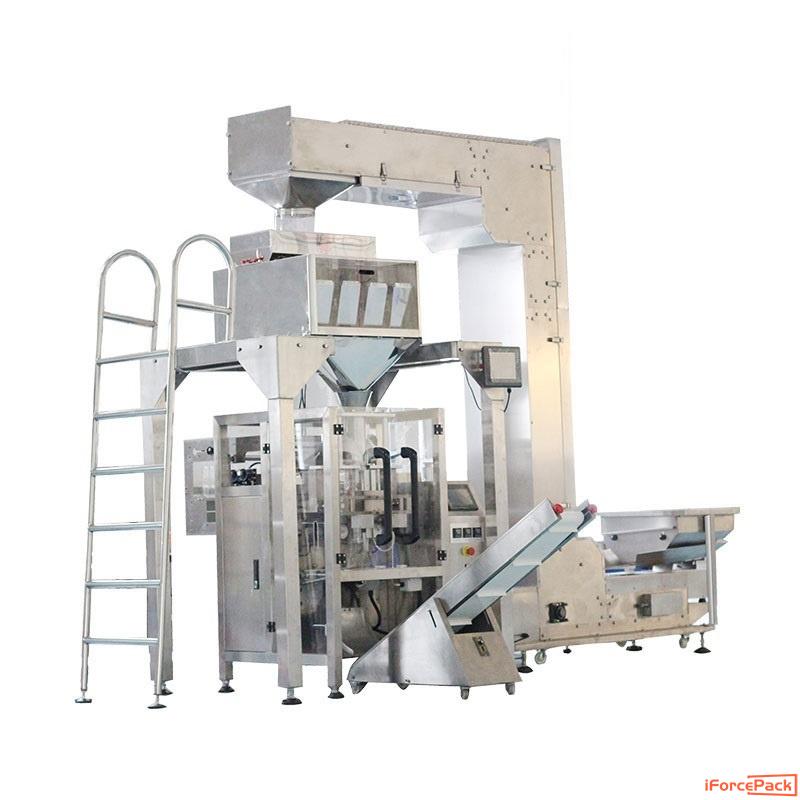 Automatic ice cube 4 linear weighing heads bag packaging machine 
