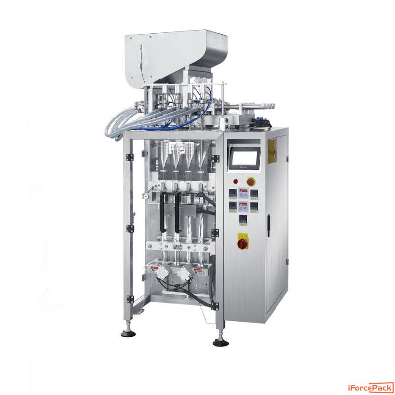 Automatic 4 lanes liquid form fill seal packaging machine