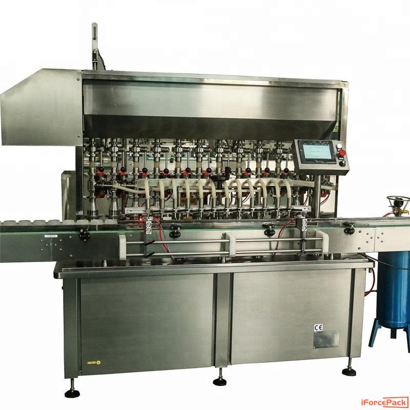 Automatic 12 nozzles bottle jar vaseline oil filling machine line