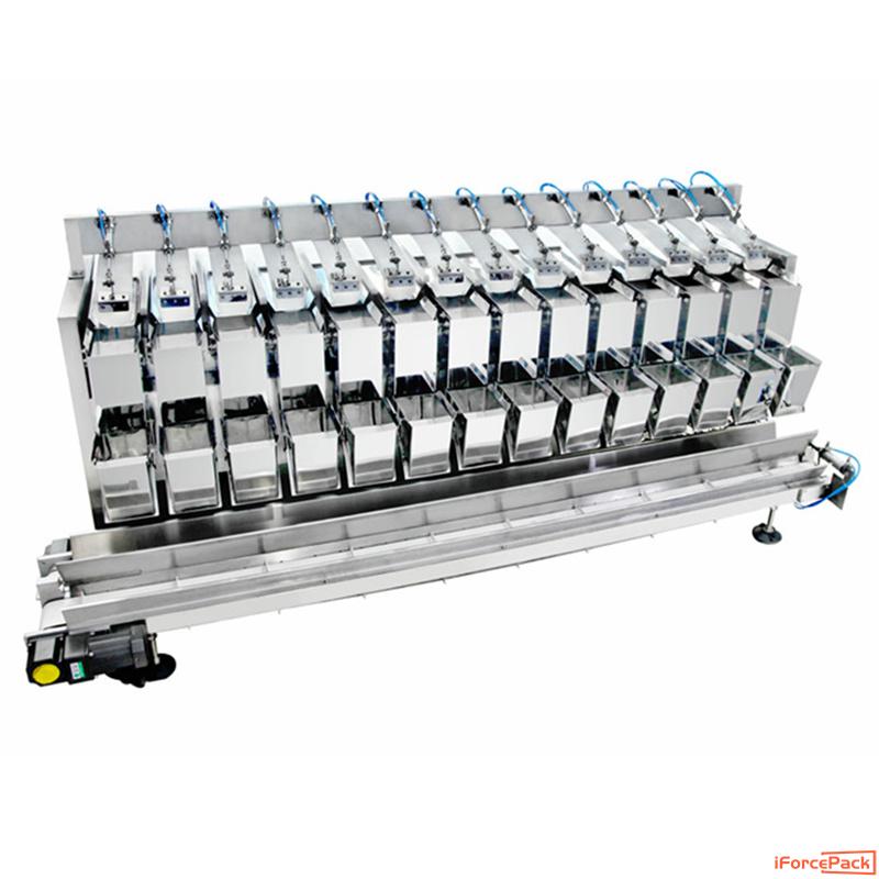 Automatic 14 linear combination weighing heads multihead weigher