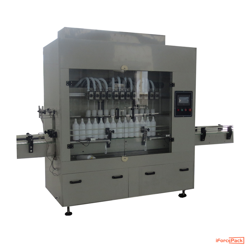 Automatic 10 heads bottle bleach cleaner liquid filling machine line