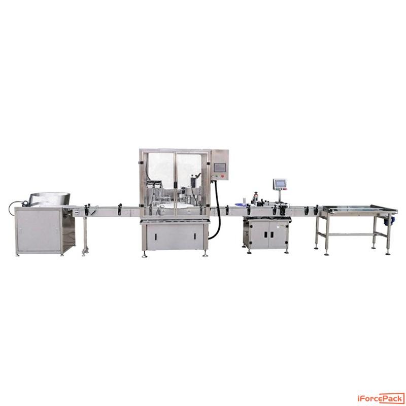 Automatic 30ml 60ml essential oil filling capping labeling machine