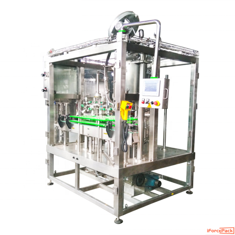 Automatic beer bottle rising filling crown lid sealing machine