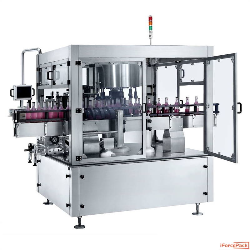 Automatic bottle rotary cold wet glue paste labeling machine
