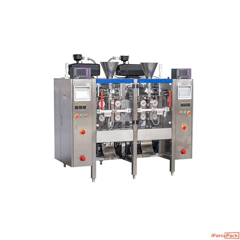 Automatic sperate 2 individual vertical bag pouch packing machine