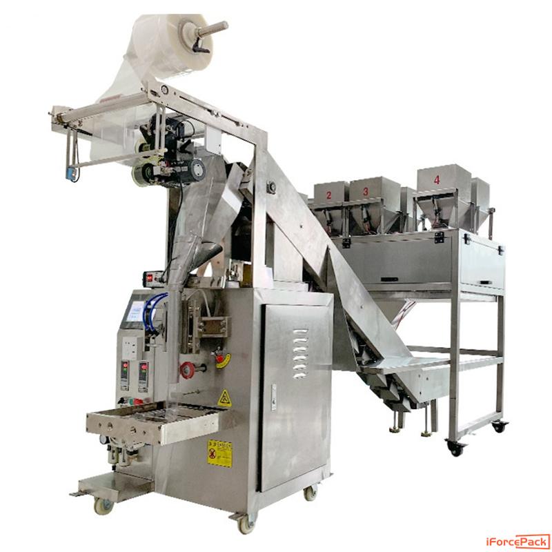 Automatic 8 weighing racking heads bag packaging machine