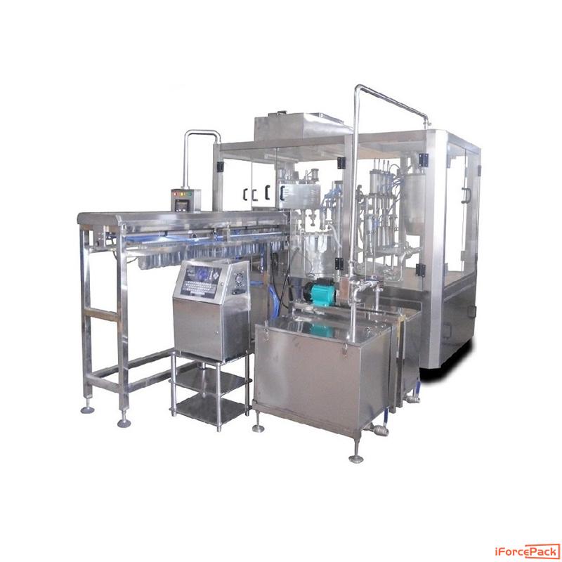 Automatic rotary 4 nozzles premade doypack bag filling capping machine