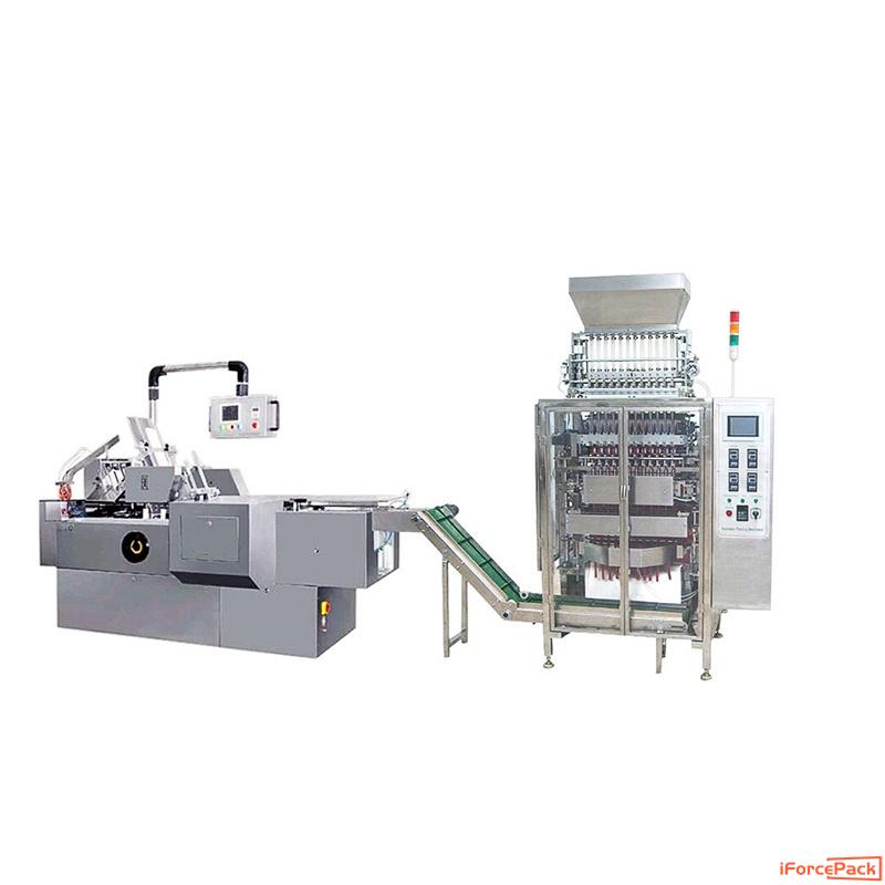 Automatic customized lanes bag packing machine and bag cartoning line