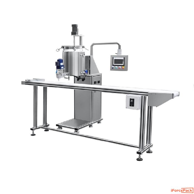 Automatic cream jar can bottle single nozzle filling machine