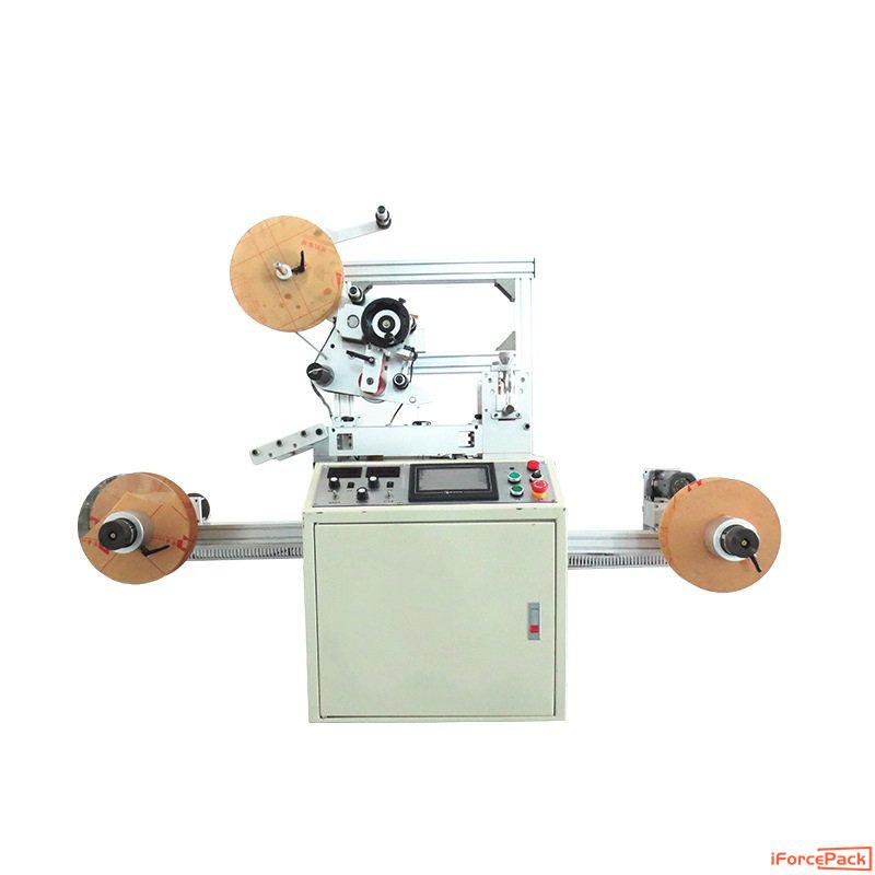 Automatic roll to roll winding labeling machine