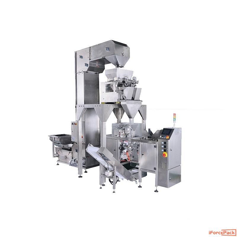 Automatic linear weigher heads single station given bag filling sealing machine