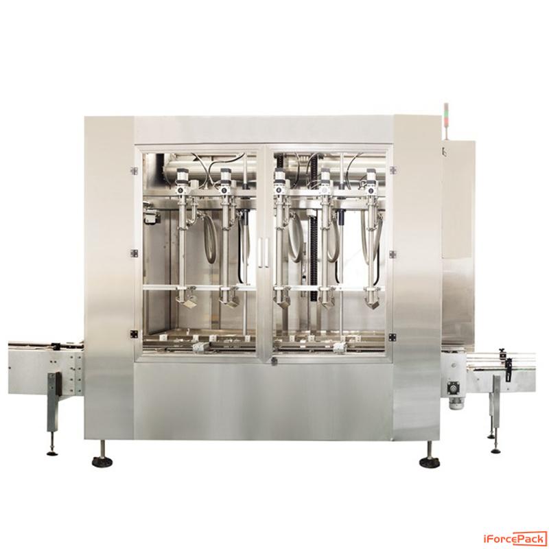 Automatic oil cream bucket 6 nozzles weighing filling machine