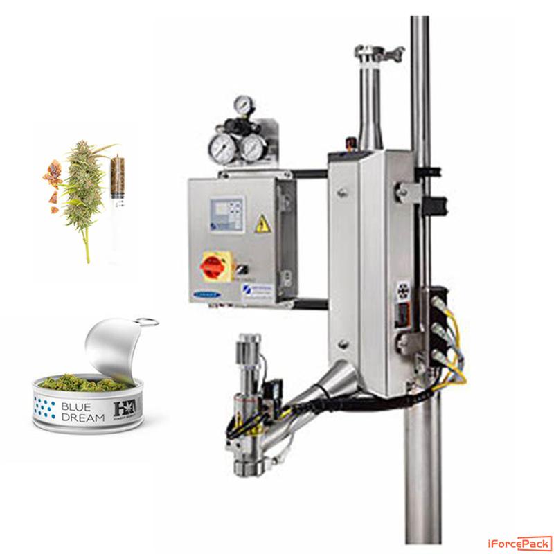 Automatic liquid nitrogen filling machine for herb can tin