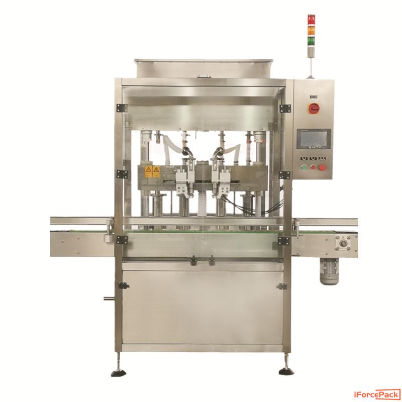 Automatic double nozzles tracking type bottle filling machine