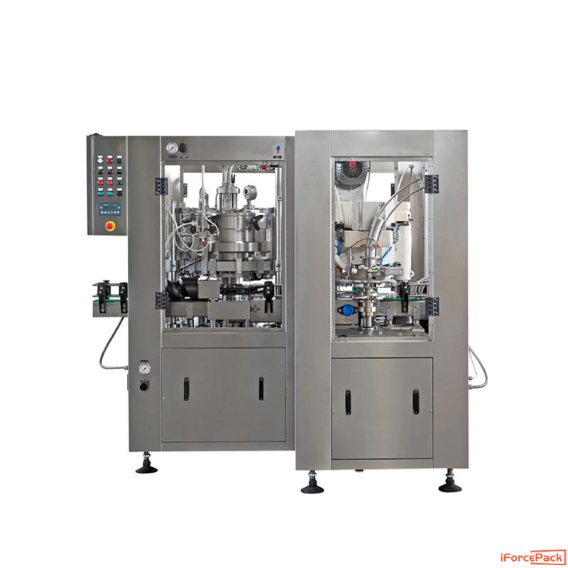 Automatic beverage carbon drink tin can bottle filling seaming machine