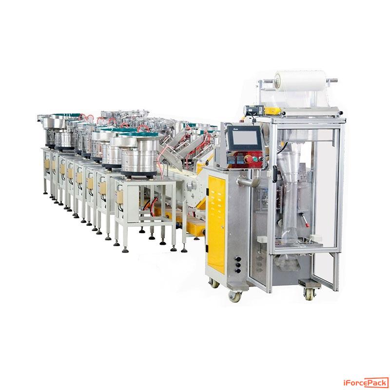 Automatic customized screws counting bowls bag packaging machine