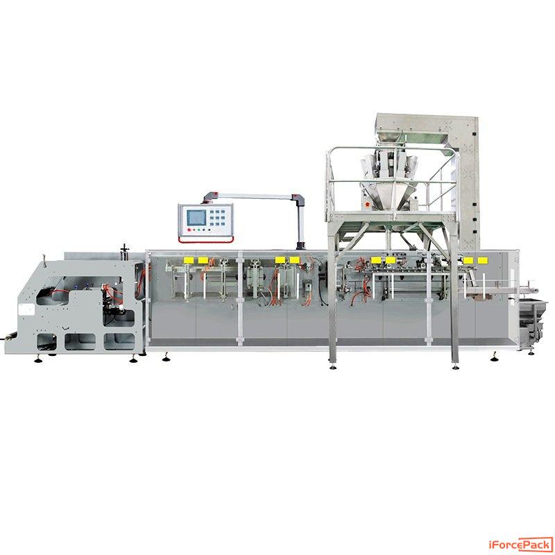 Automatic horizontal weighing filling bag pouch packaging machine