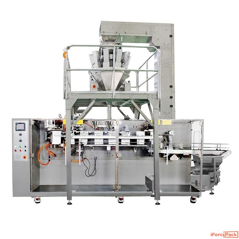 Automatic weighing heads system premade bag filling sealing packing machine
