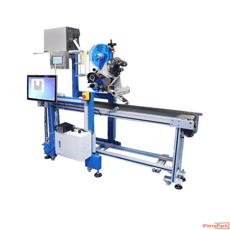 Automatic box top side real time printing labeling machine