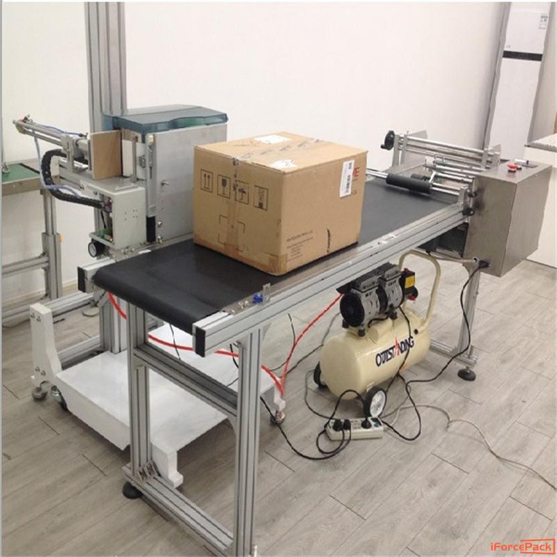 Automatic box single side label real time printing labeling machine