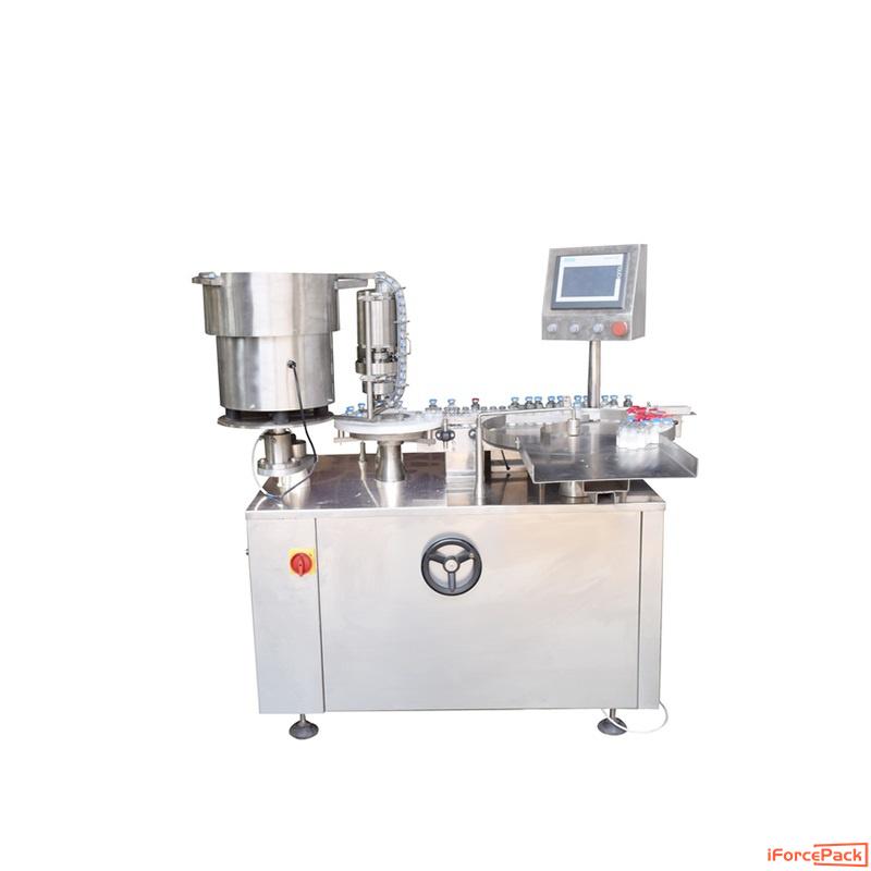 Automatic rotary glass vial bottle crimping sealing machine