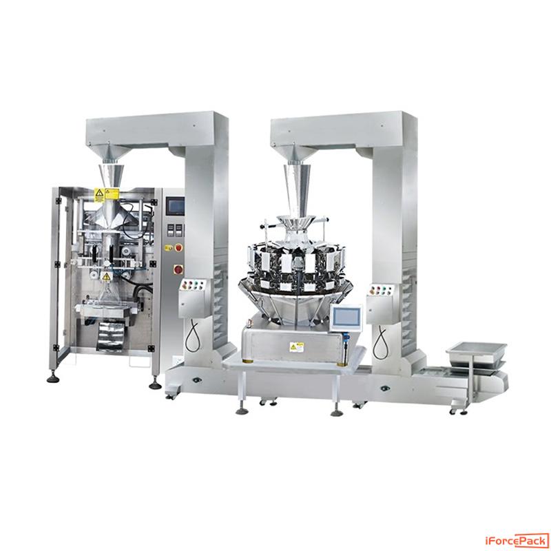 Automatic weighing heads chips snacks bag packaging machine