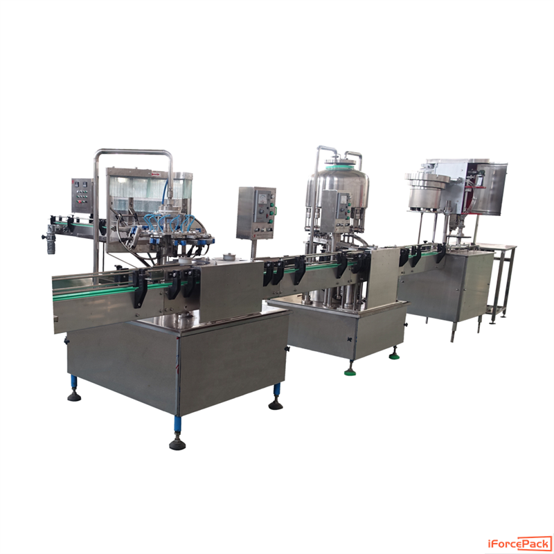 Automatic bottle rotary rising washing filling capping machine
