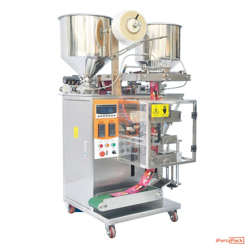 Automatic color hair dye oil double layers bag packaging machine