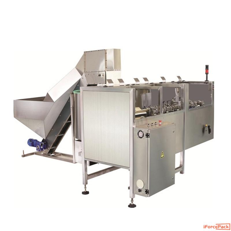 Automatic square flat bottle unscrambling sorting feeding machine