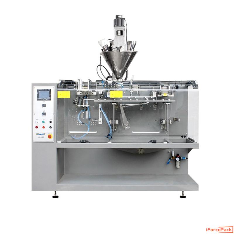 Automatic horizontal premade bag pouch powder packaging machine