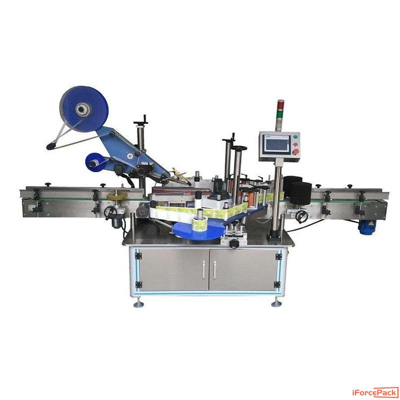 Automatic linear type bottle top body side tapered labeling machine
