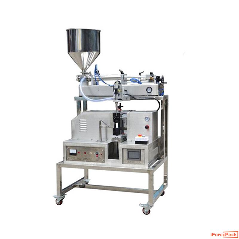Semi automatic soft tube cream filling ultrasonic sealing machine