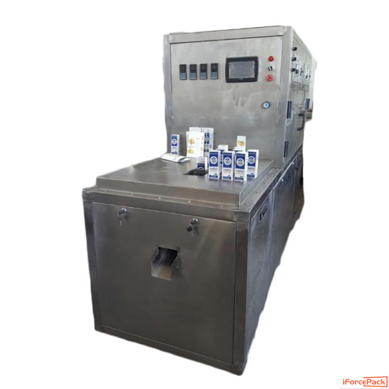 Semi automatic paper carton brick square bottle filling sealing machine