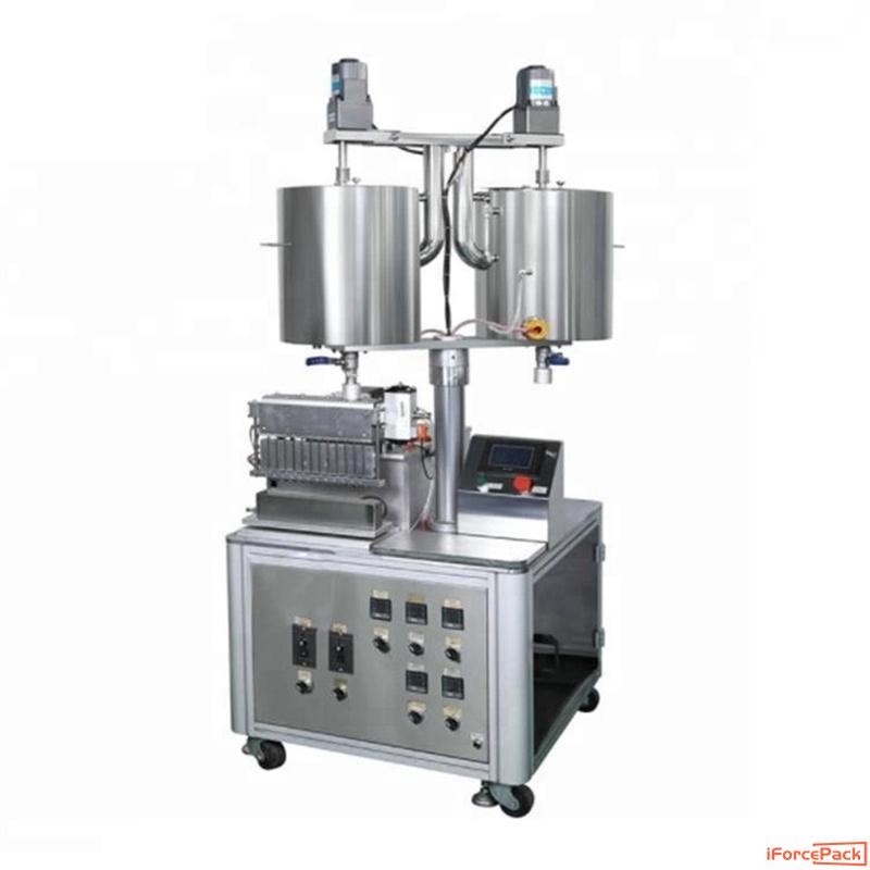 Semi automatic lipstick lip balm 12 nozzles filling machine