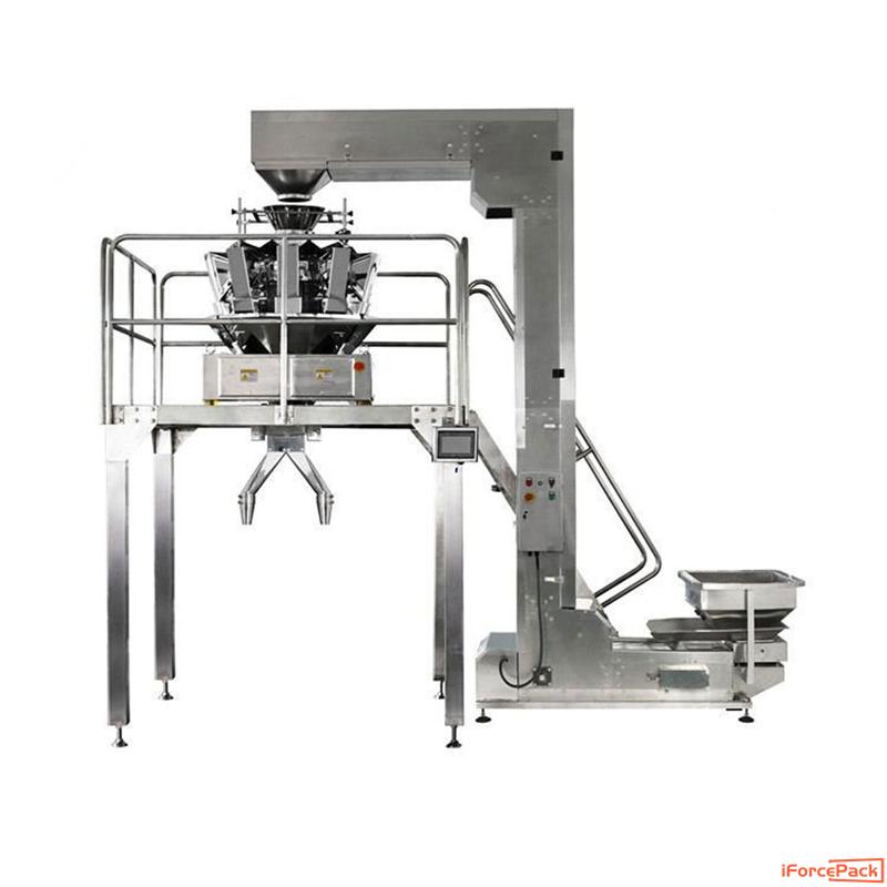 Semi automatic multi weighing heads vegetable fruit filling machine