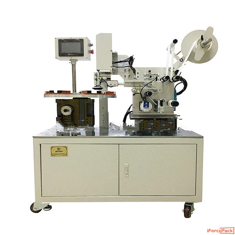 Semi automatic turntable type mold feeding labeling machine