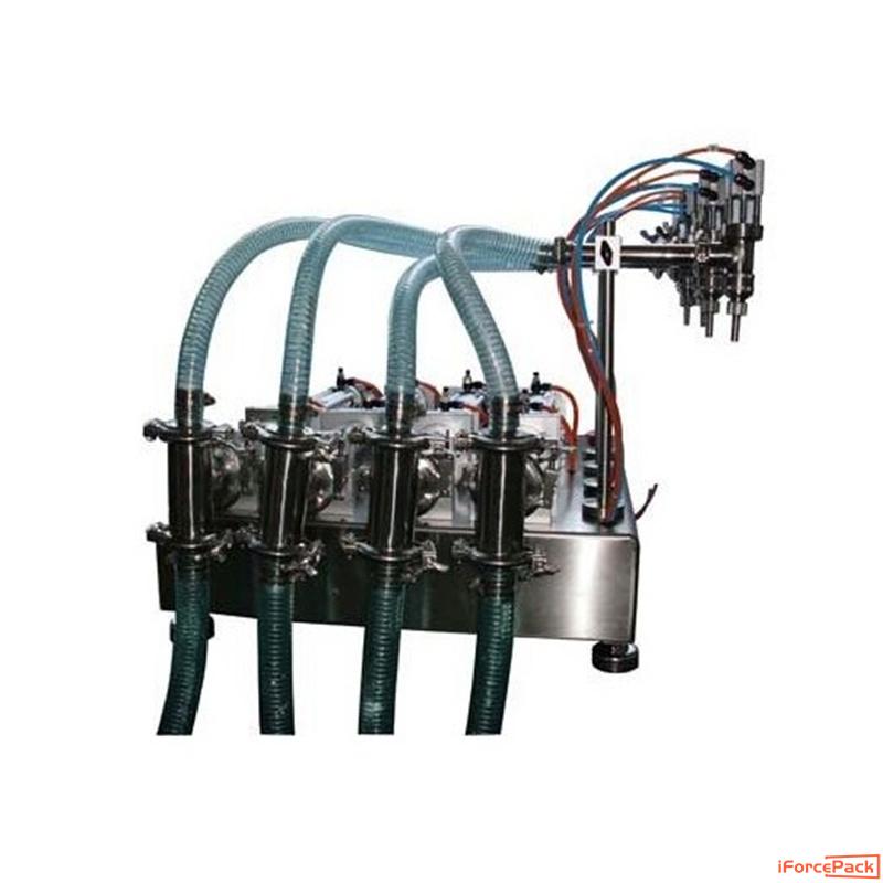 Semi automatic 4 nozzles horizontal type filling machine