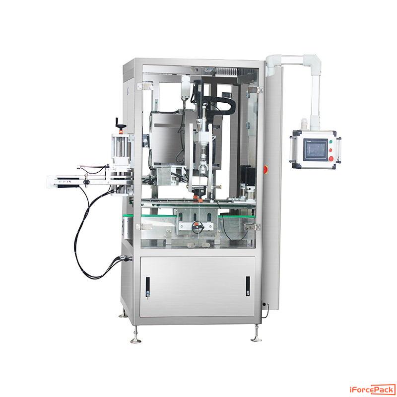 Automatic single tracking head bottle capping machine