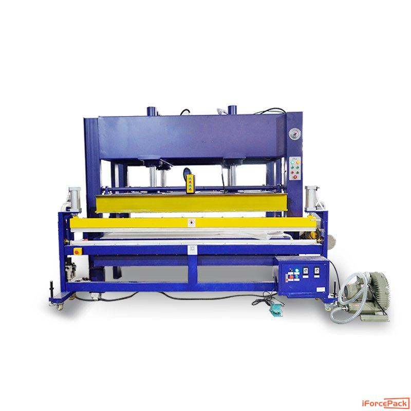 Automatic mattress compressing film wrapping machine