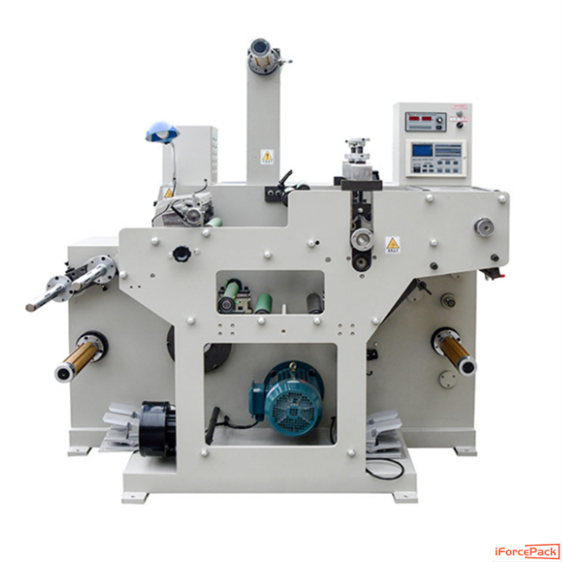 Automatic coreless adhesive label die cutting slitting machine