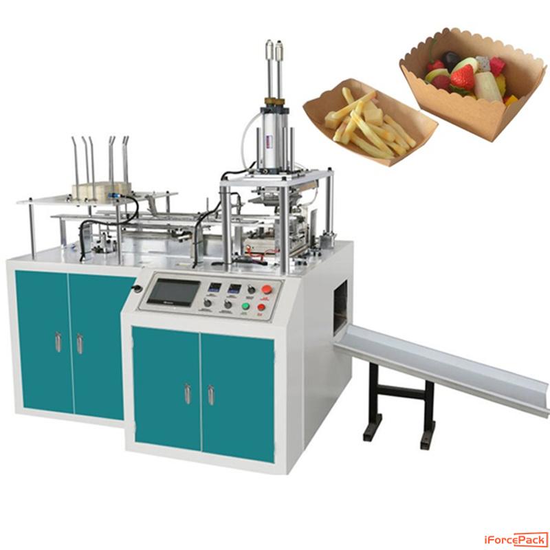 Automatic fast food disposal paper bowl case forming folding machine