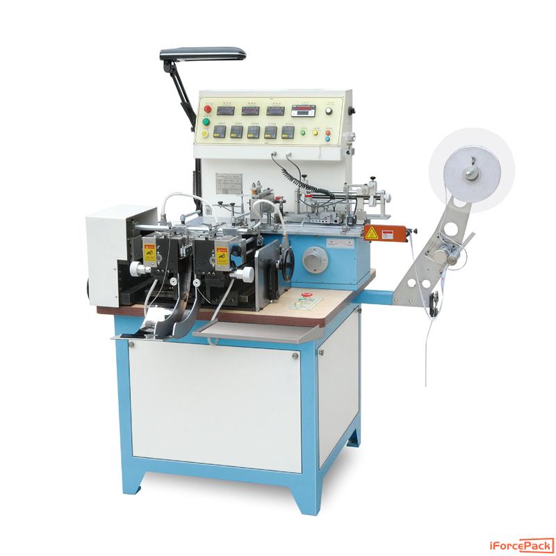 Automatic woven label tag cutting making machine