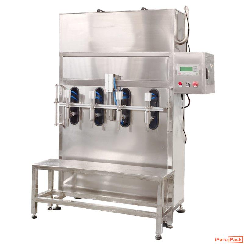 Semi automatic bottle vertical type 4 heads filling machine