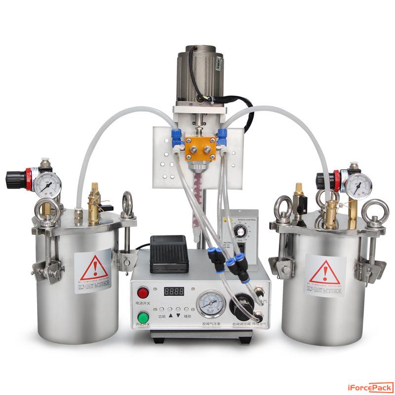 Desktop AB double components glue filling machine