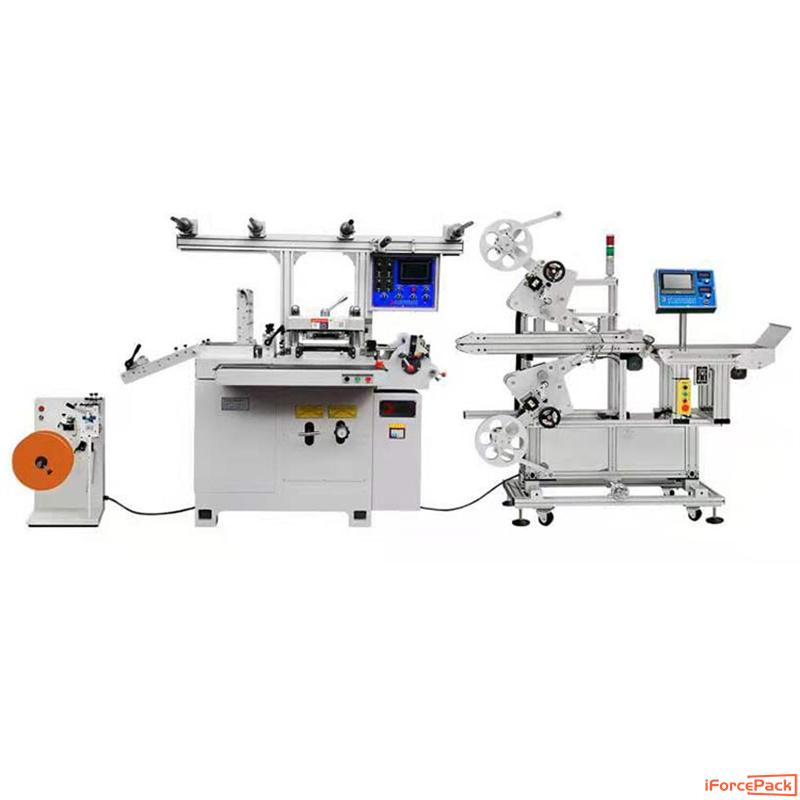 Automatic phone screen protect len film die cutting labeling machine
